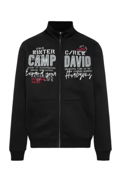 Cheap CAMP DAVID & SOCCX Sweatjacke mit Logo Artwork black