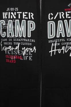 Cheap CAMP DAVID & SOCCX Sweatjacke mit Logo Artwork black