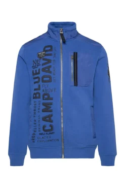 Best CAMP DAVID & SOCCX Sweatjacke mit tonigen Ripstop-Details strong blue strongblue