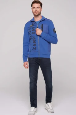 Best CAMP DAVID & SOCCX Sweatjacke mit tonigen Ripstop-Details strong blue strongblue