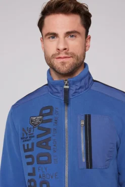 Best CAMP DAVID & SOCCX Sweatjacke mit tonigen Ripstop-Details strong blue strongblue