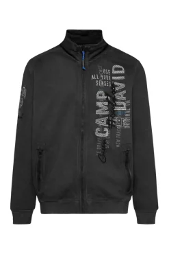 New CAMP DAVID & SOCCX Sweatjacke Oil Dyed mit Logo Artworks black