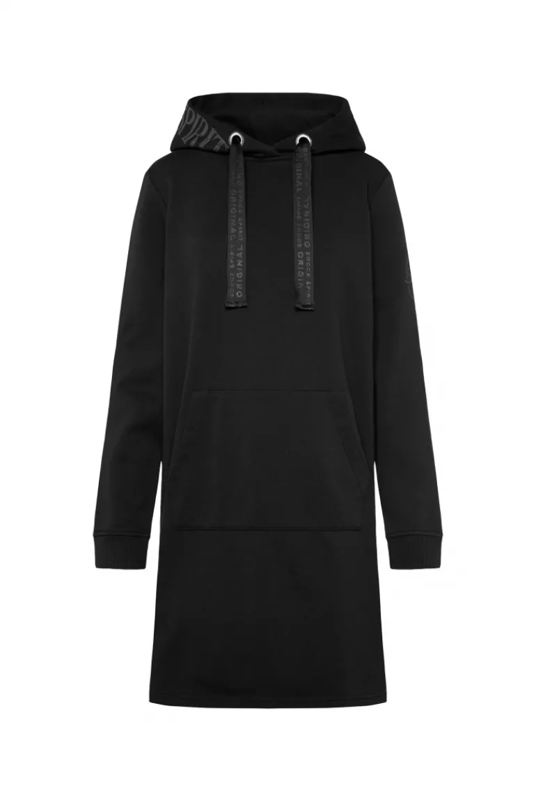 Best Sale CAMP DAVID & SOCCX Sweatkleid mit Kapuze und Glossy Prints black
