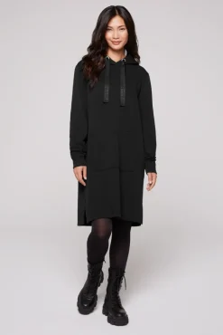 Best Sale CAMP DAVID & SOCCX Sweatkleid mit Kapuze und Glossy Prints black