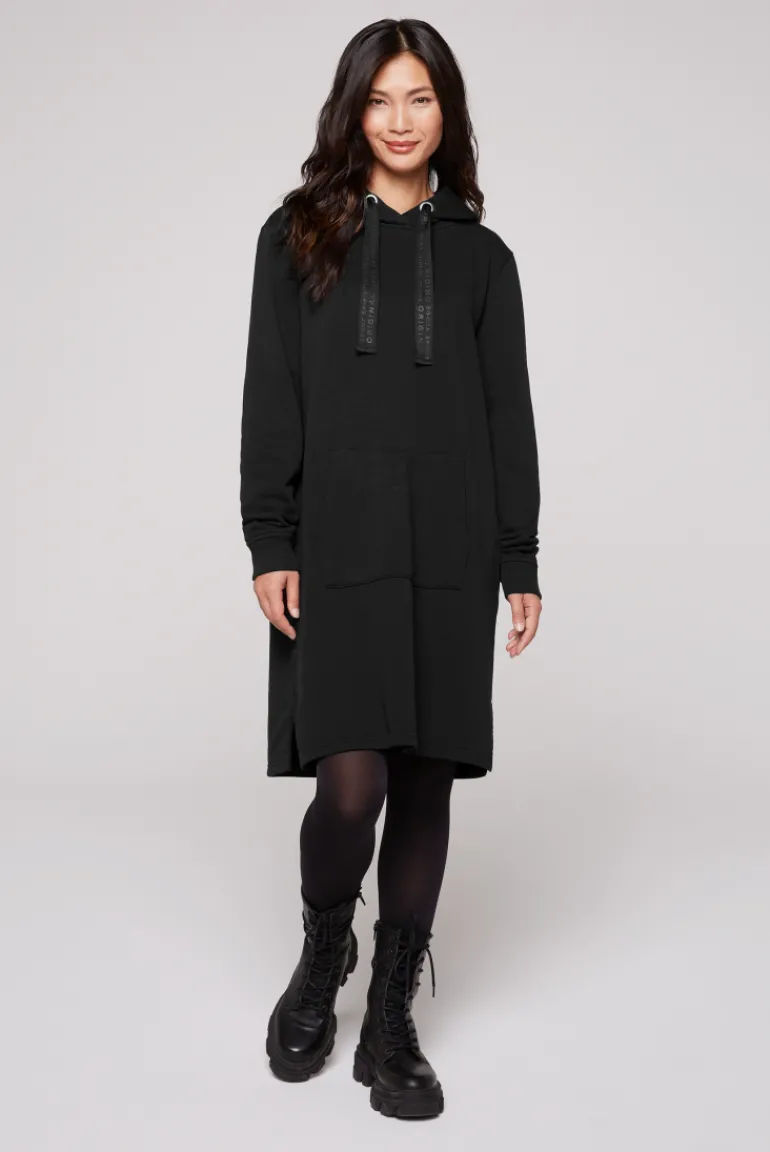Best Sale CAMP DAVID & SOCCX Sweatkleid mit Kapuze und Glossy Prints black