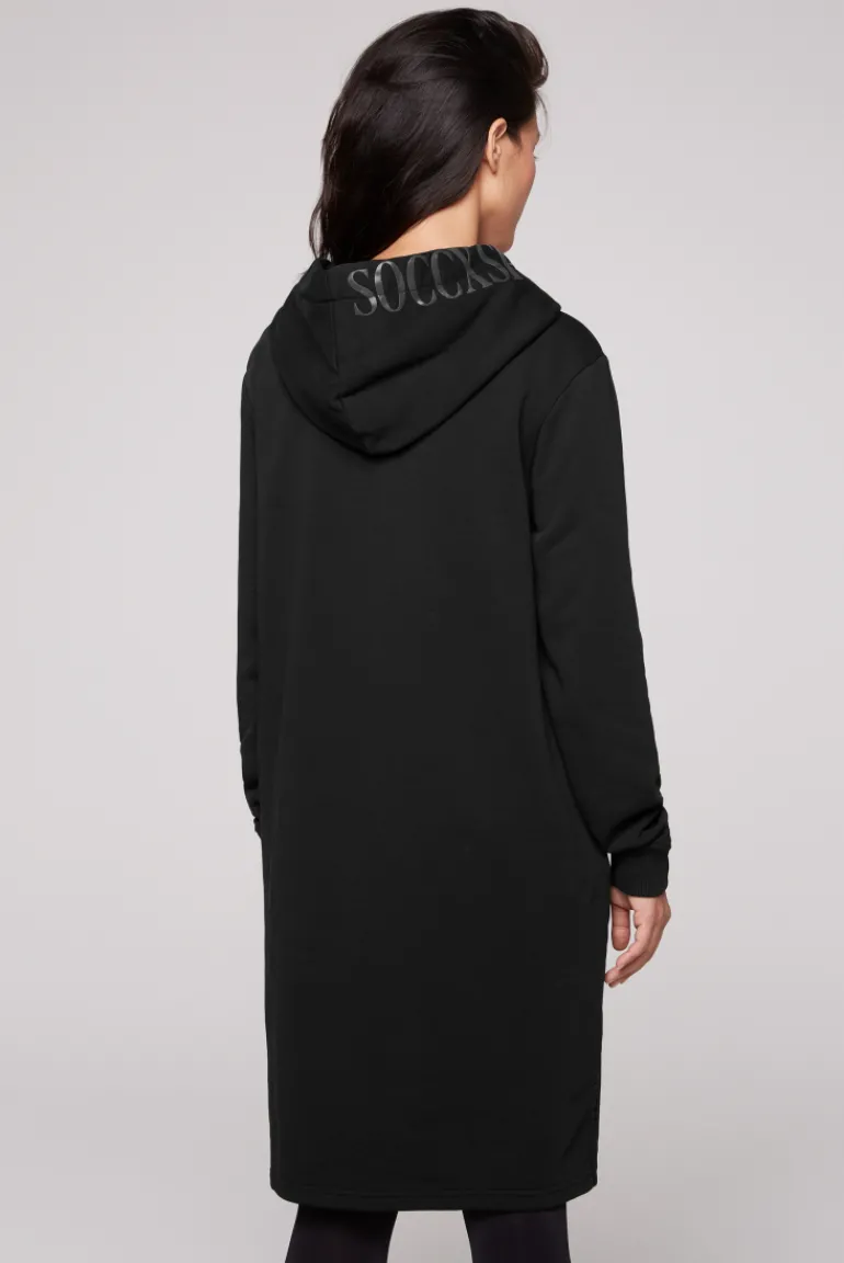 Best Sale CAMP DAVID & SOCCX Sweatkleid mit Kapuze und Glossy Prints black