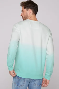 Cheap CAMP DAVID & SOCCX Sweatshirt Dip Dye mit Puff-Print ivory