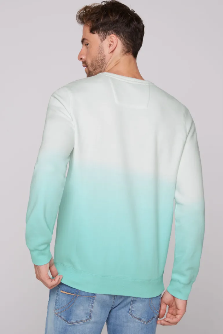 Cheap CAMP DAVID & SOCCX Sweatshirt Dip Dye mit Puff-Print ivory