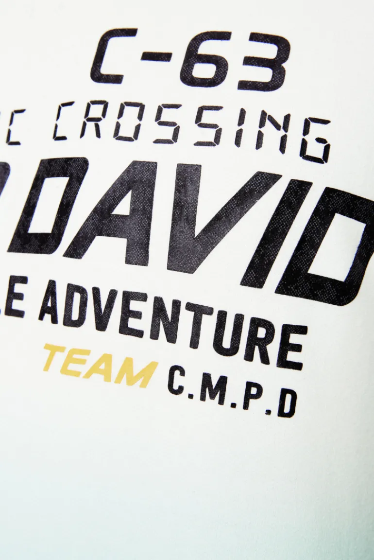 Cheap CAMP DAVID & SOCCX Sweatshirt Dip Dye mit Puff-Print ivory