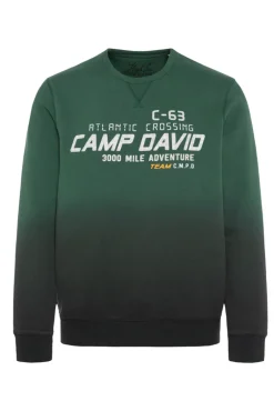 Cheap CAMP DAVID & SOCCX Sweatshirt Dip Dye mit Puff-Print dark green darkgreen