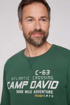 Cheap CAMP DAVID & SOCCX Sweatshirt Dip Dye mit Puff-Print dark green darkgreen