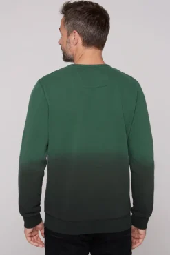 Cheap CAMP DAVID & SOCCX Sweatshirt Dip Dye mit Puff-Print dark green darkgreen