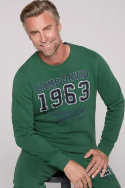 Clearance CAMP DAVID & SOCCX Sweatshirt mit Artwork im Retro-Style raw green rawgreen
