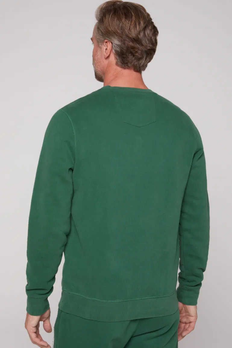 Clearance CAMP DAVID & SOCCX Sweatshirt mit Artwork im Retro-Style raw green rawgreen