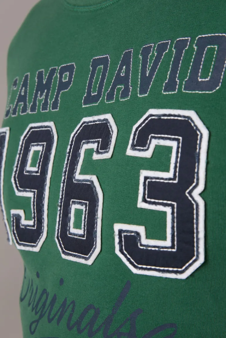Clearance CAMP DAVID & SOCCX Sweatshirt mit Artwork im Retro-Style raw green rawgreen