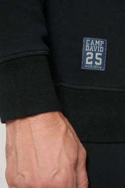 Clearance CAMP DAVID & SOCCX Sweatshirt mit Artwork im Retro-Style black