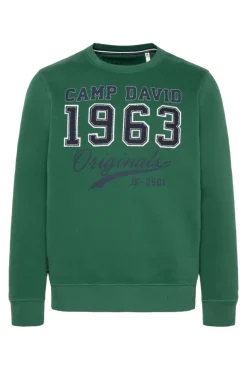 Store CAMP DAVID & SOCCX Sweatshirt mit Artwork im Retro-Style raw green rawgreen
