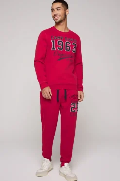 Hot CAMP DAVID & SOCCX Sweatshirt mit Artwork im Retro-Style royal red royalred
