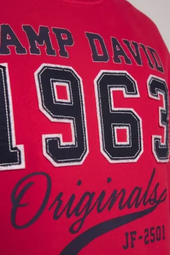 Clearance CAMP DAVID & SOCCX Sweatshirt mit Artwork im Retro-Style royal red royalred