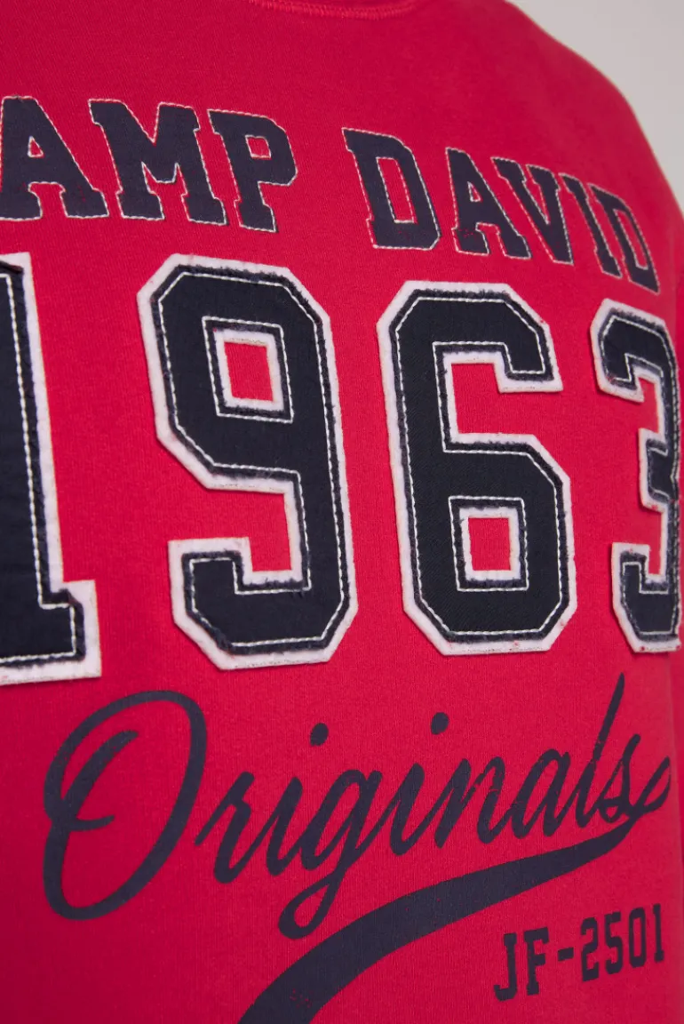 Clearance CAMP DAVID & SOCCX Sweatshirt mit Artwork im Retro-Style royal red royalred