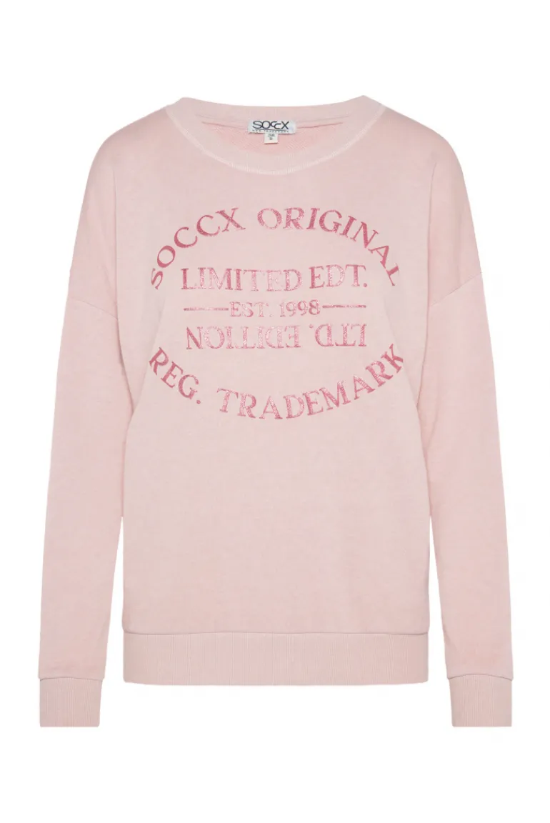 Best CAMP DAVID & SOCCX Sweatshirt mit Ausbrenner-Effekten und Print rose blush roseblush