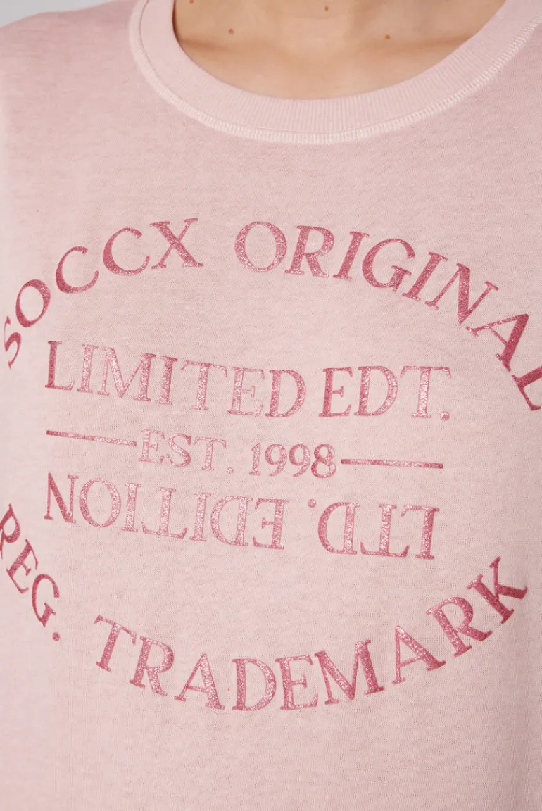 Best CAMP DAVID & SOCCX Sweatshirt mit Ausbrenner-Effekten und Print rose blush roseblush