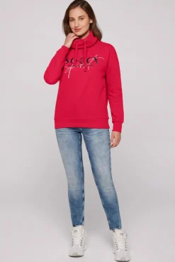 Store CAMP DAVID & SOCCX Sweatshirt mit hohem Kragen und Logo Print clear red clearred