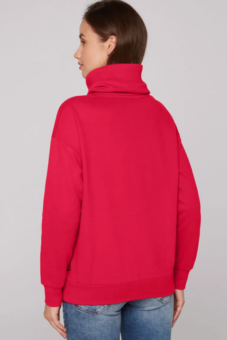 Store CAMP DAVID & SOCCX Sweatshirt mit hohem Kragen und Logo Print clear red clearred