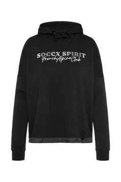 Sale CAMP DAVID & SOCCX Sweatshirt mit Kapuze und Print Artwork black