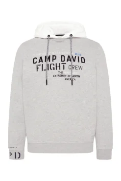 Best Sale CAMP DAVID & SOCCX Sweatshirt  mit Kontrastkapuze und Logo-Stickereien granite melange granitemelange
