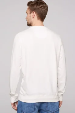 Best Sale CAMP DAVID & SOCCX Sweatshirt mit Logo Print ivory