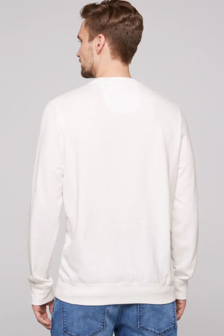 Best Sale CAMP DAVID & SOCCX Sweatshirt mit Logo Print ivory