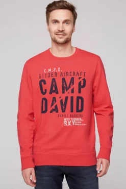 Discount CAMP DAVID & SOCCX Sweatshirt mit Logo Print skipper red skipperred