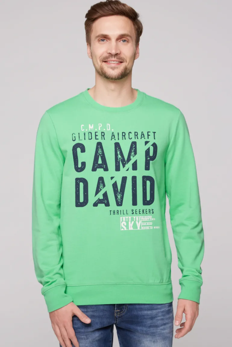 Sale CAMP DAVID & SOCCX Sweatshirt mit Logo Print regatta green regattagreen