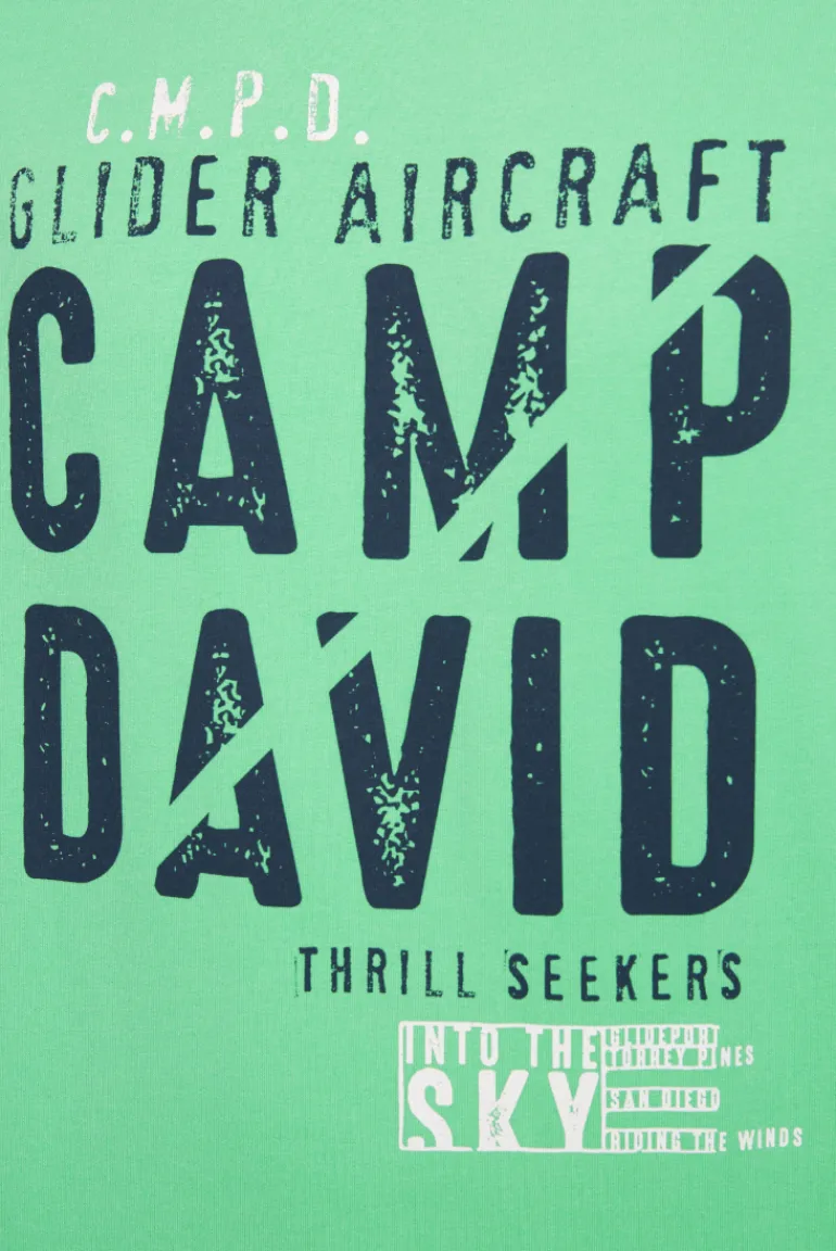 Sale CAMP DAVID & SOCCX Sweatshirt mit Logo Print regatta green regattagreen