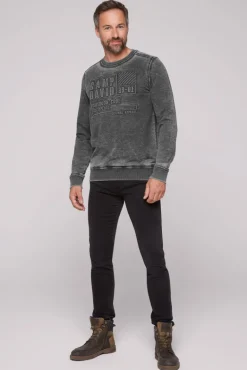 Flash Sale CAMP DAVID & SOCCX Sweatshirt mit Prägedruck black