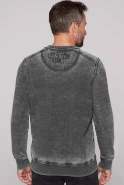 Flash Sale CAMP DAVID & SOCCX Sweatshirt mit Prägedruck black