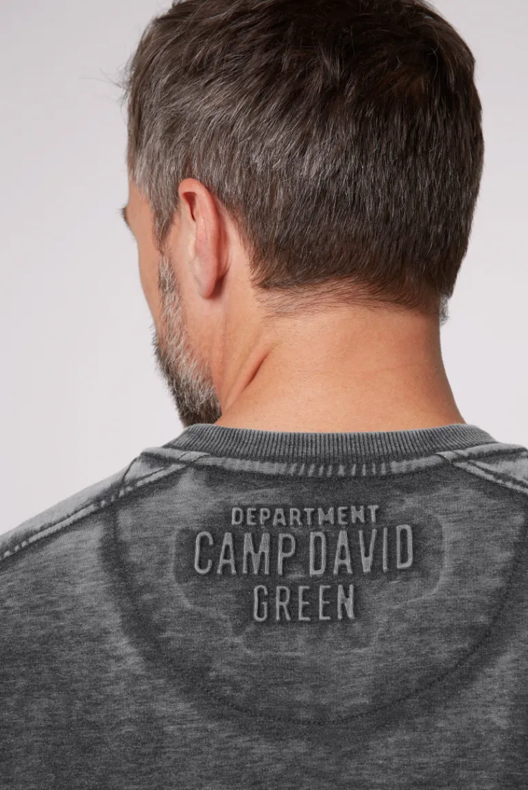 Flash Sale CAMP DAVID & SOCCX Sweatshirt mit Prägedruck black