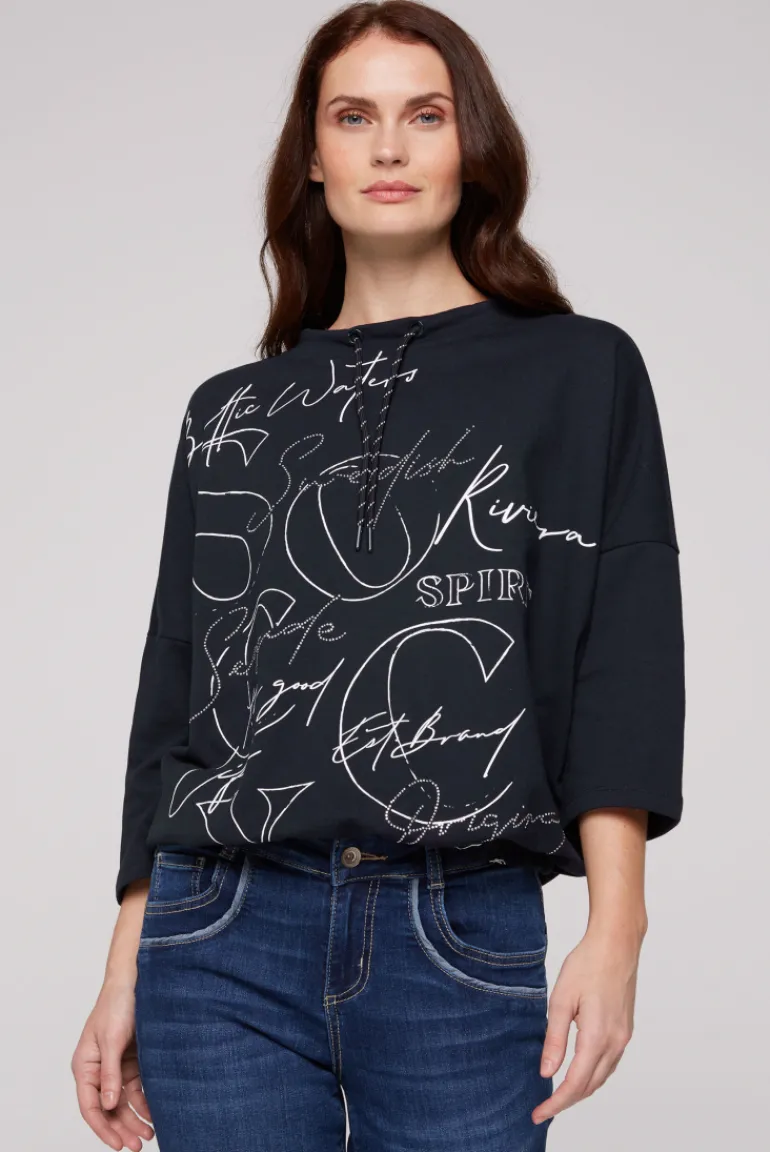 Store CAMP DAVID & SOCCX Sweatshirt mit 3/4-Ärmeln und Artwork blue navy bluenavy