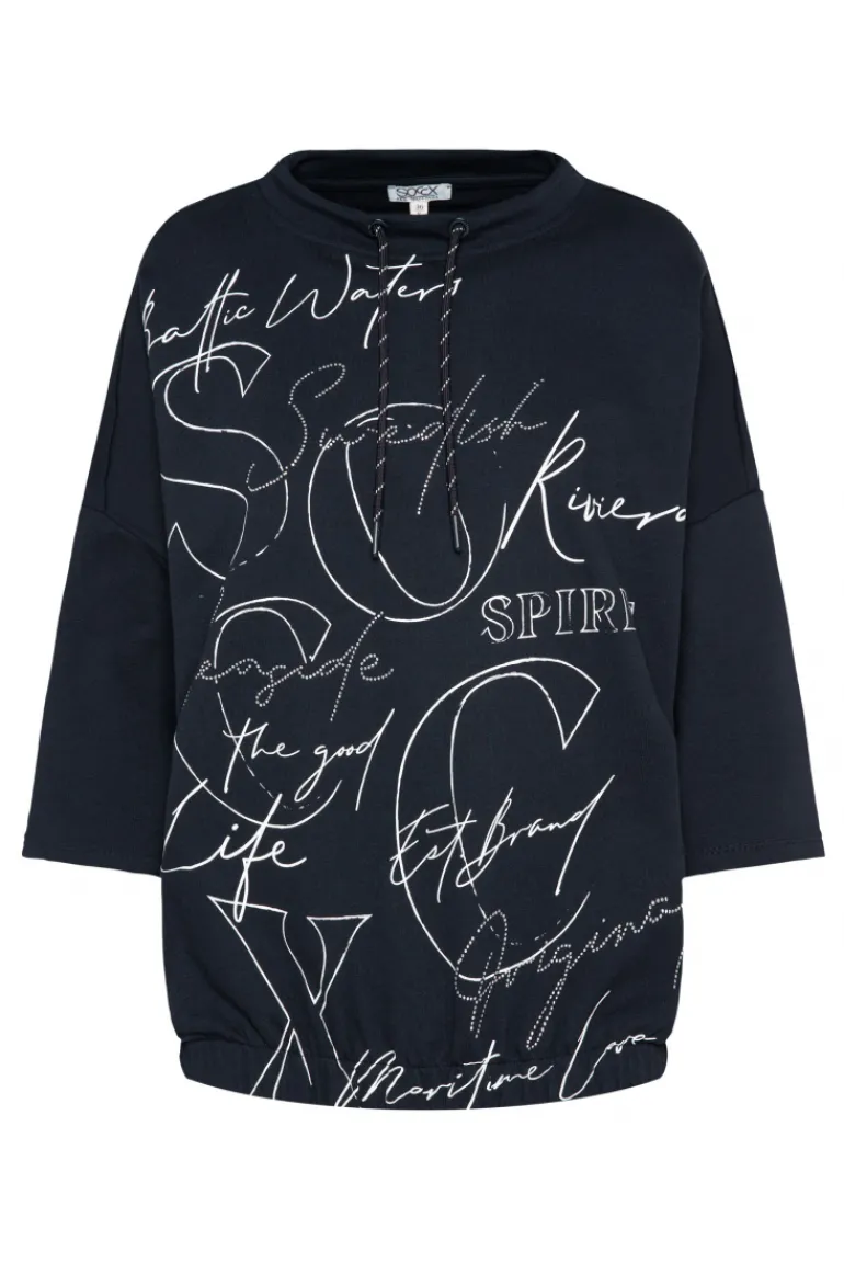 Store CAMP DAVID & SOCCX Sweatshirt mit 3/4-Ärmeln und Artwork blue navy bluenavy