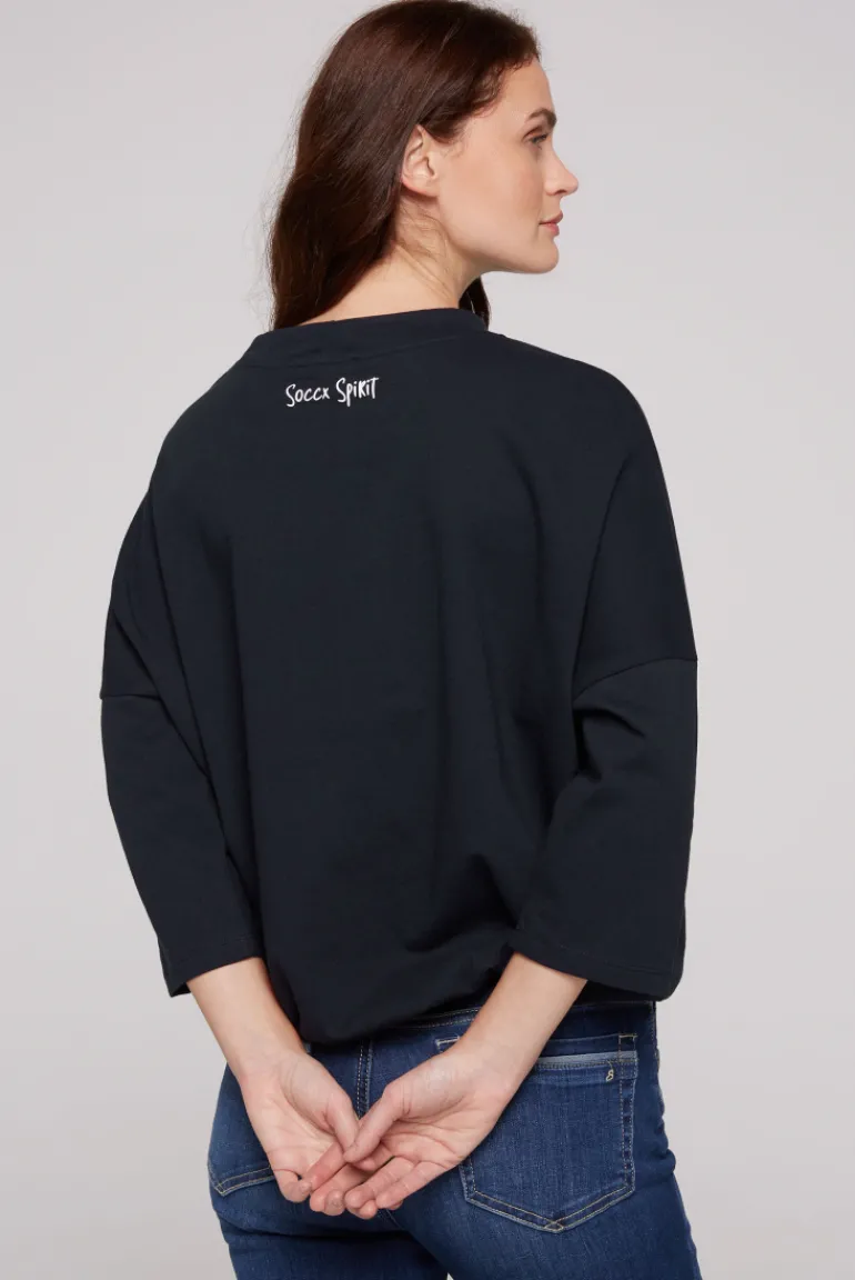 Store CAMP DAVID & SOCCX Sweatshirt mit 3/4-Ärmeln und Artwork blue navy bluenavy