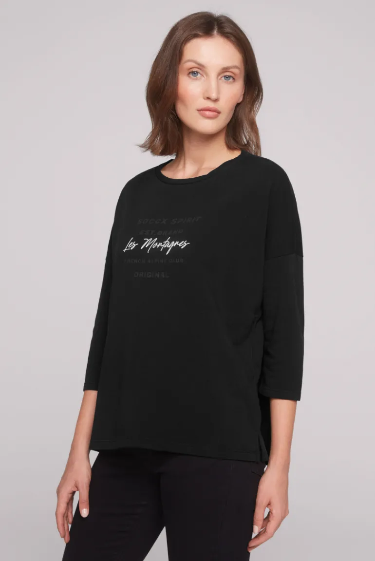 Shop CAMP DAVID & SOCCX Sweatshirt mit tonigen Rubber Prints black