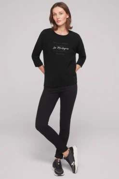 Shop CAMP DAVID & SOCCX Sweatshirt mit tonigen Rubber Prints black
