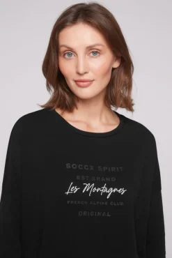 Shop CAMP DAVID & SOCCX Sweatshirt mit tonigen Rubber Prints black
