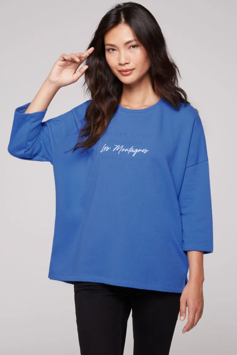 Best CAMP DAVID & SOCCX Sweatshirt mit tonigen Rubber Prints vividblue