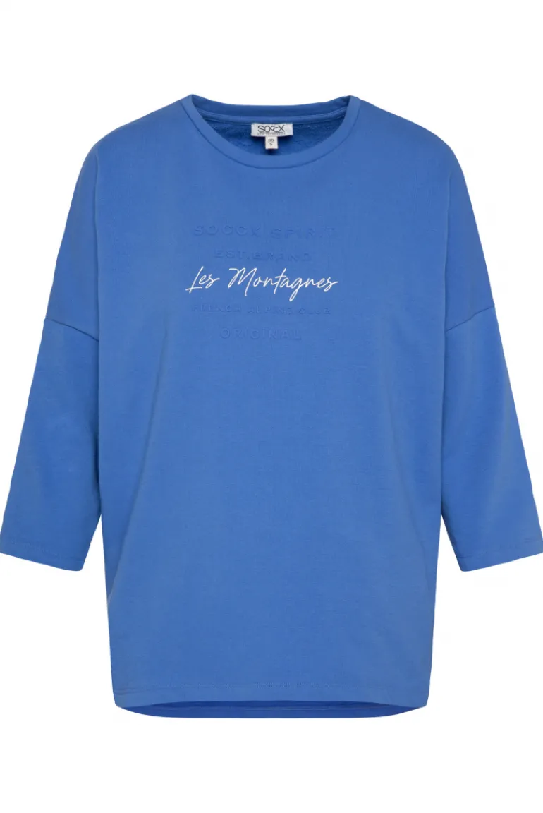 Best CAMP DAVID & SOCCX Sweatshirt mit tonigen Rubber Prints vividblue
