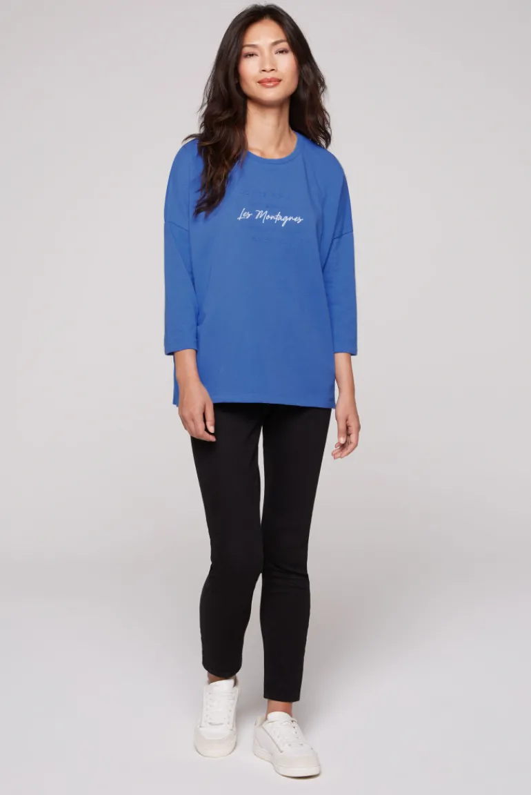 Best CAMP DAVID & SOCCX Sweatshirt mit tonigen Rubber Prints vividblue