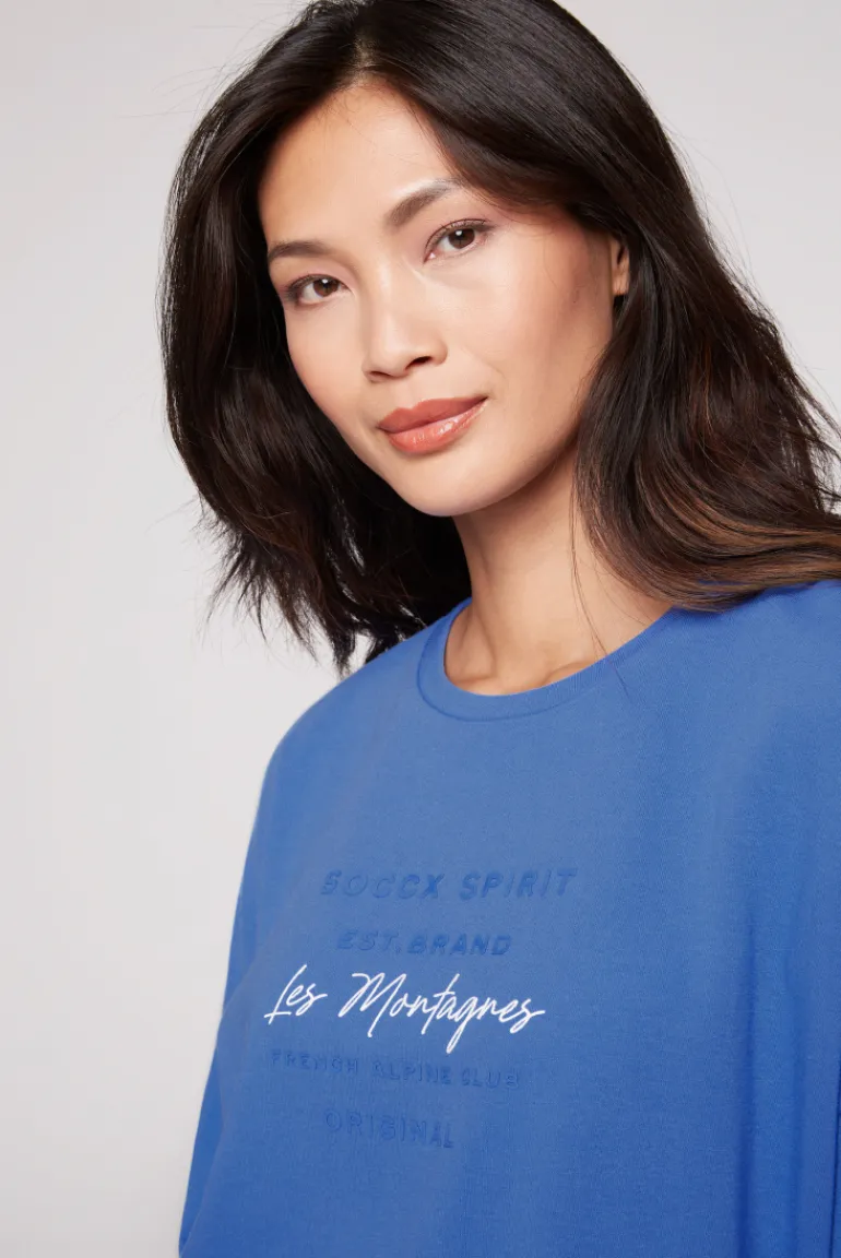 Best CAMP DAVID & SOCCX Sweatshirt mit tonigen Rubber Prints vividblue