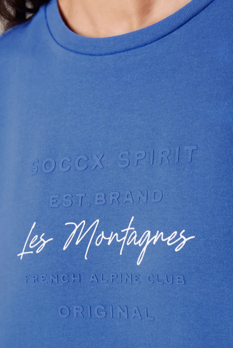 Best CAMP DAVID & SOCCX Sweatshirt mit tonigen Rubber Prints vividblue