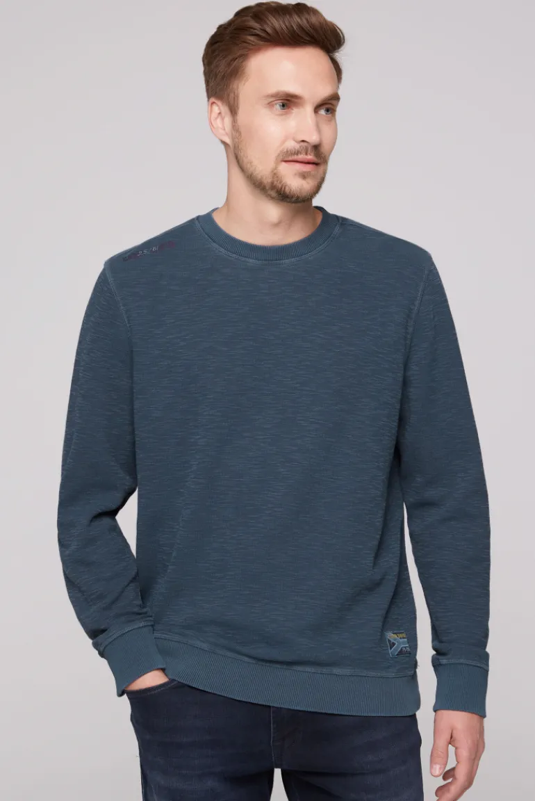 New CAMP DAVID & SOCCX Sweatshirt mit Used-Waschung blue navy bluenavy